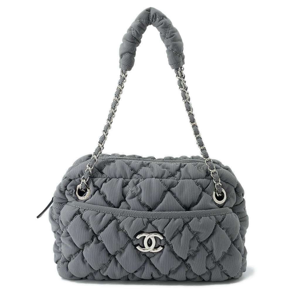Chanel Bubble Quilt Matelasse Coco Mark W Chain Shoulder Bag